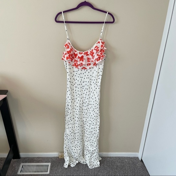 NWT Rixo For Target Polka Dot Spaghetti Strap Maxi Dress - Picture 3 of 8